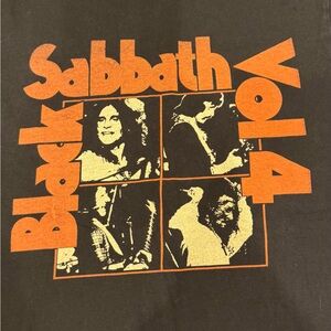 Black Sabbath Vol 4 Bath Towel - Black and Orange